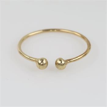 14kt Gold Open Ball Ring