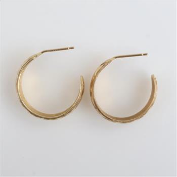 14kt Gold Open Hoop Earrings