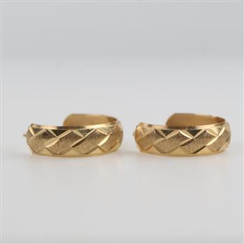 14kt Gold Open Hoop Earrings