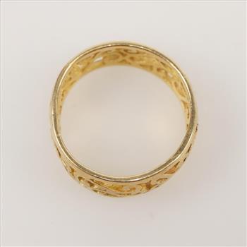 14kt Gold Open Scroll Band