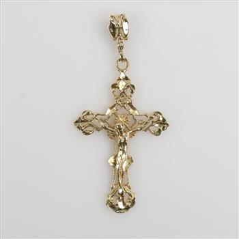 14kt Gold Openwork Cross Pendant