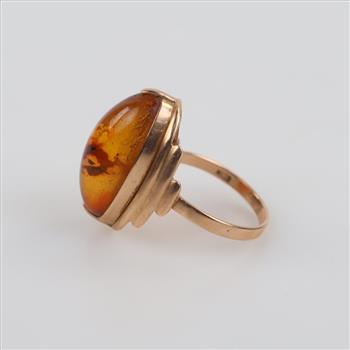 14kt Gold Orange Stone Ring
