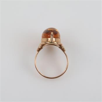 14kt Gold Orange Stone Ring