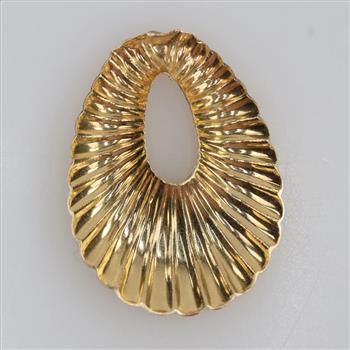 14kt Gold Oval Pendant