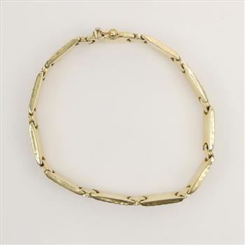 14kt Gold Panel Link Bracelet