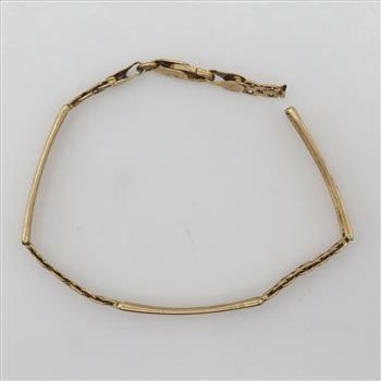 14kt Gold Panel Link Bracelet