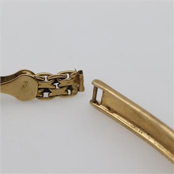14kt Gold Panel Link Bracelet