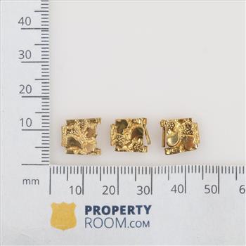 14kt Gold Panel Links, 3 Pieces