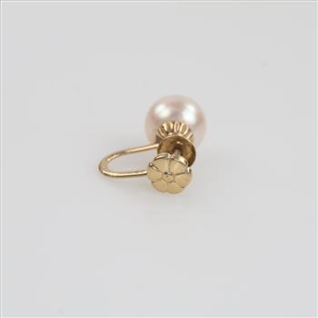 14kt Gold Pearl Earring