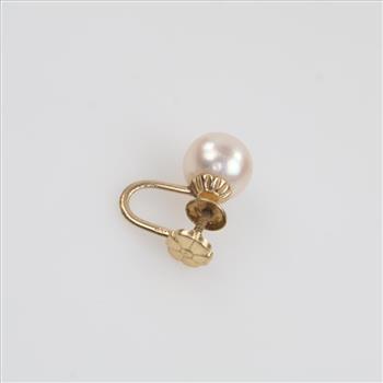 14kt Gold Pearl Earring