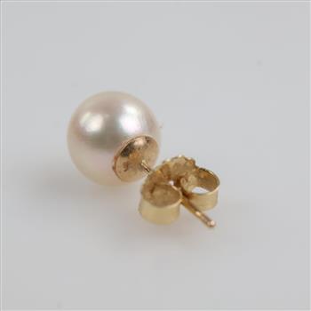 14kt Gold Pearl Earring