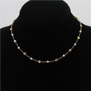 14kt Gold Pearl Necklace