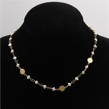 14kt Gold Pearl Necklace