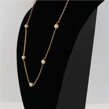 14kt Gold Pearl Necklace