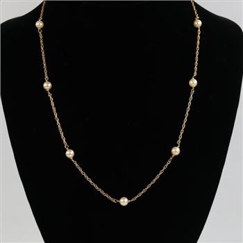 14kt Gold Pearl Necklace