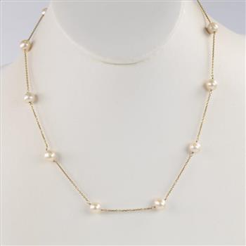 14kt Gold Pearl Necklace