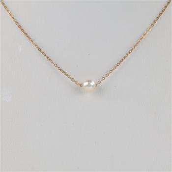 14kt Gold Pearl Necklace