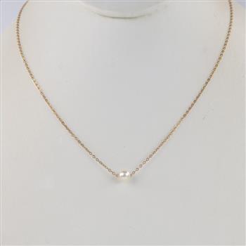14kt Gold Pearl Necklace