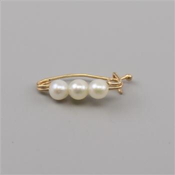 14kt Gold Pearl Pin
