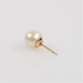 14kt Gold Pearl Single Earring