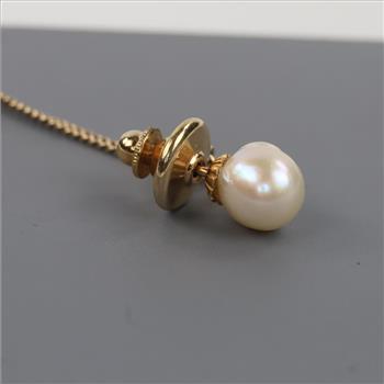 14kt Gold Pearl Tie Pin