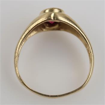 14kt Gold Pink Stone Ring