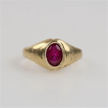 14kt Gold Pink Stone Ring