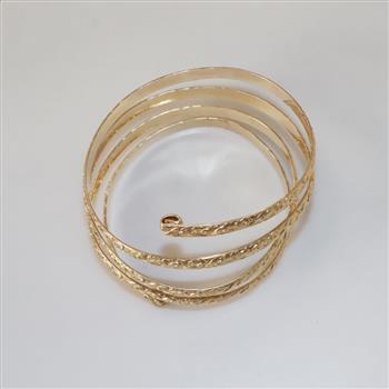 14kt Gold Plated Arm Bracelet -Evaluated By Our Certified Gemologist-AGS/GIA