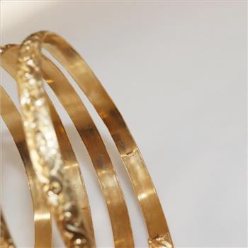 14kt Gold Plated Arm Bracelet -Evaluated By Our Certified Gemologist-AGS/GIA