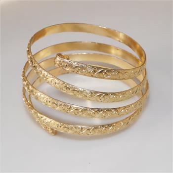 14kt Gold Plated Arm Bracelet -Evaluated By Our Certified Gemologist-AGS/GIA
