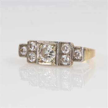 14kt Gold Platinum Accented Diamond Ring - Evaluated By Our Certified Gemologist-AGS/GIA