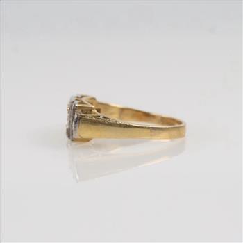 14kt Gold Platinum Accented Diamond Ring - Evaluated By Our Certified Gemologist-AGS/GIA