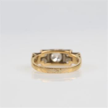 14kt Gold Platinum Accented Diamond Ring - Evaluated By Our Certified Gemologist-AGS/GIA