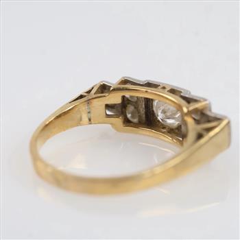 14kt Gold Platinum Accented Diamond Ring - Evaluated By Our Certified Gemologist-AGS/GIA