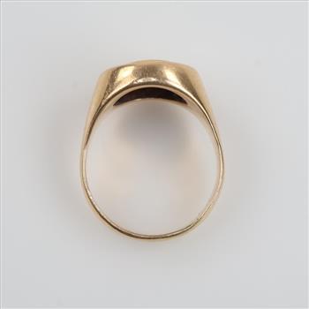 14kt Gold Portrait Signet Ring