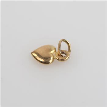 14kt Gold Puffy Heart Pendant