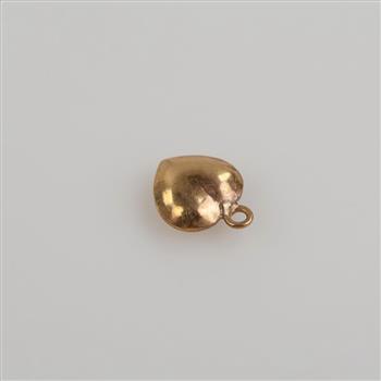 14kt Gold Puffy Heart Pendant Charm