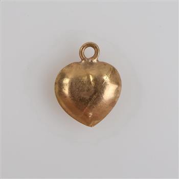 14kt Gold Puffy Heart Pendant Charm
