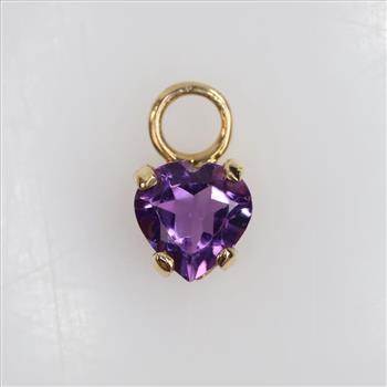 14kt Gold Purple Heart Pendant