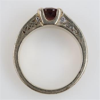 14kt Gold Purple Stone Diamond Accent Ring