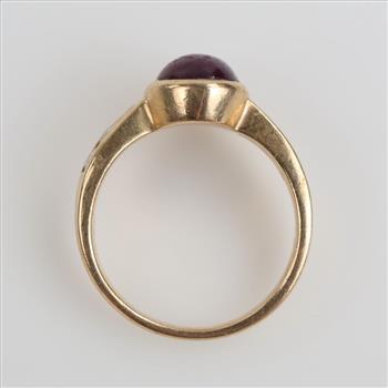 14kt Gold Purple Stone Diamond Ring