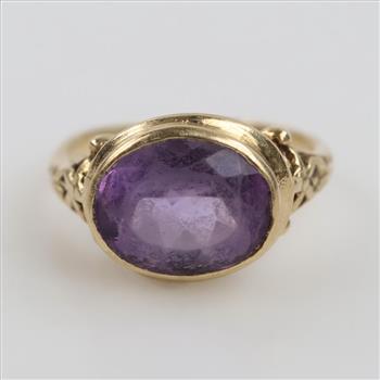 14kt Gold Purple Stone Ring