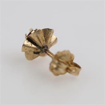 14kt Gold Purple Stone Single Earring
