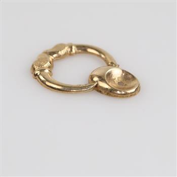 14kt Gold Rams Head Earring Jacket