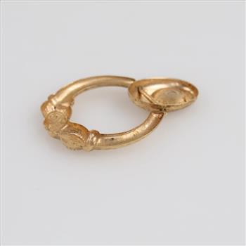 14kt Gold Rams Head Earring Jacket