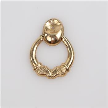 14kt Gold Rams Head Earring Jacket