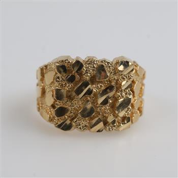 14kt Gold Raw Nugget Style Ring