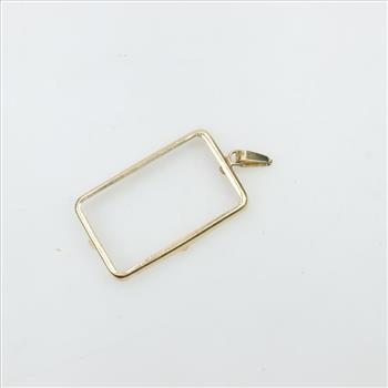 14kt Gold Rectangle Frame Pendant