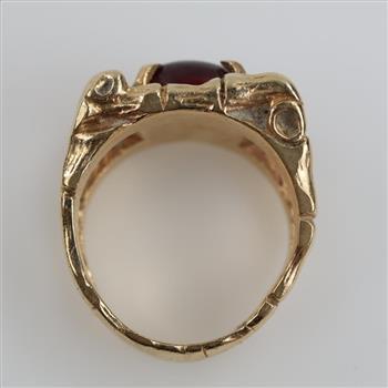 14kt Gold Red Ruby Stone Ring