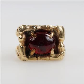 14kt Gold Red Ruby Stone Ring